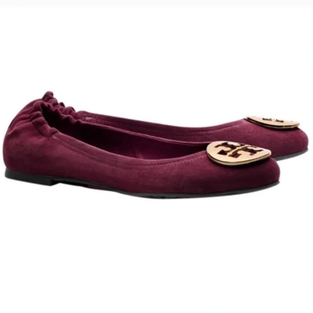 Tory‎ Burch Purple Ballet Suede Reva Flats 7.5